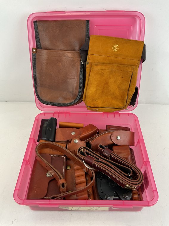 Leather Shooting Pouches, Magazine Carriers, and Slings
