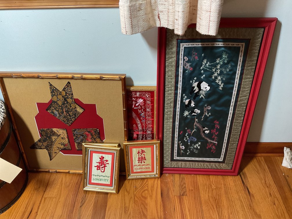 Framed Chinese and Asian Textile Art