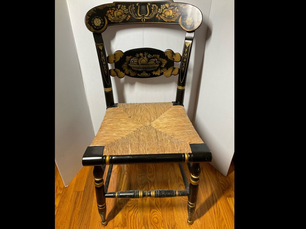 Turtle Back Hitchcock Painted Chair