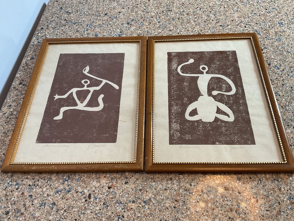 Framed Block Prints Signed J. Josephs