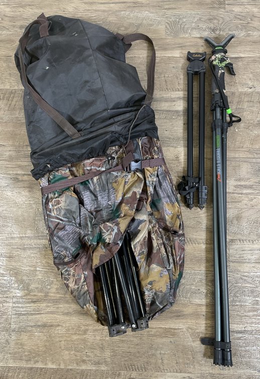 Hunting Chair Blind, Shooting Bipod, and Shooting Stick