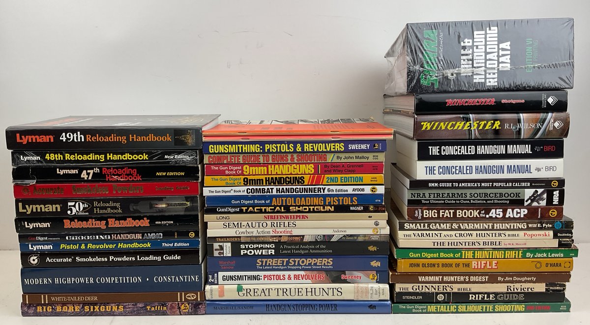 Firearms, Hunting, and Reloading Reference Books