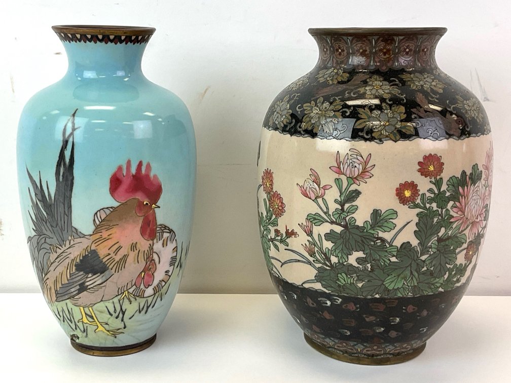 Cloisonné Baluster Vases