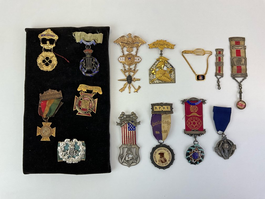 Fraternal Badges, Medals, Ribbons, and Watch Fobs