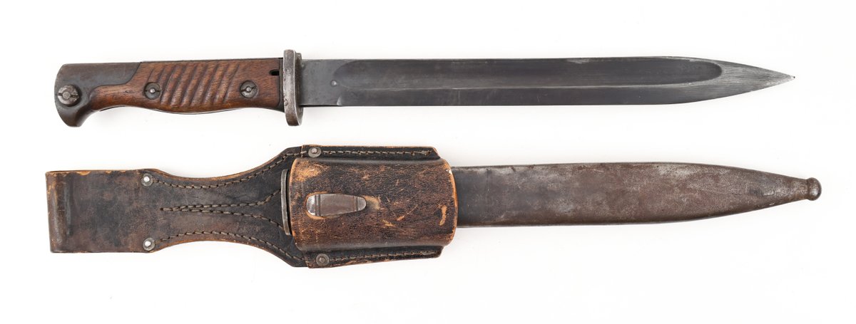 Suhl Bayonet with Metal Scabbard and Leather Frog