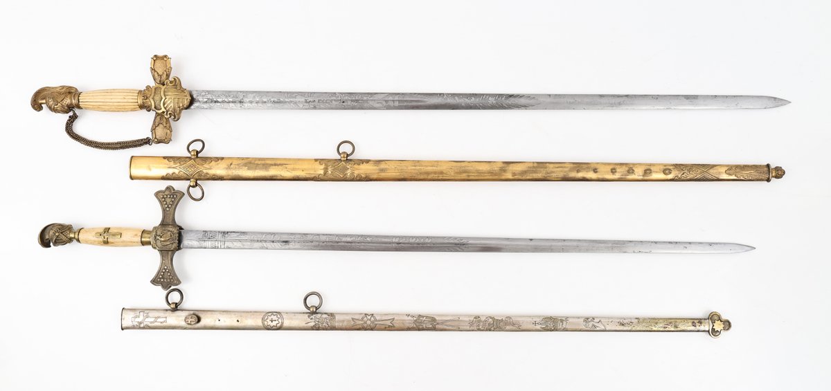 Knights Templar Fraternal Swords with Scabbards