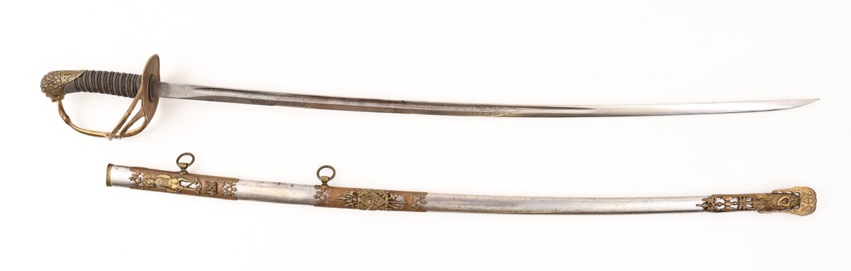 D. Klein & Bro. Curved Sword with Scabbard