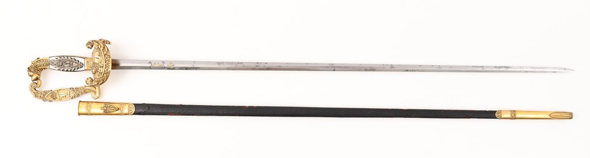 Court Sword with Scabbard and Crowned L Monogram