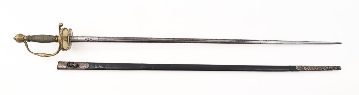 Smallsword with Brass Hilt and Scabbard