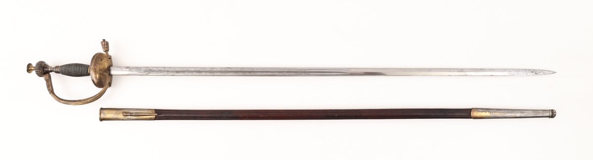 Smallsword with Etched Blade and Scabbard