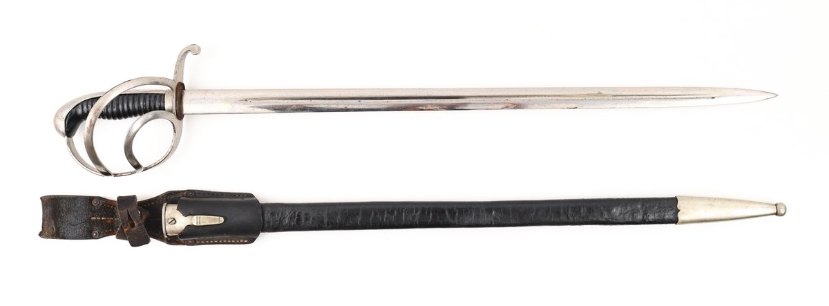 Military Sword with Leather Scabbard and Frog