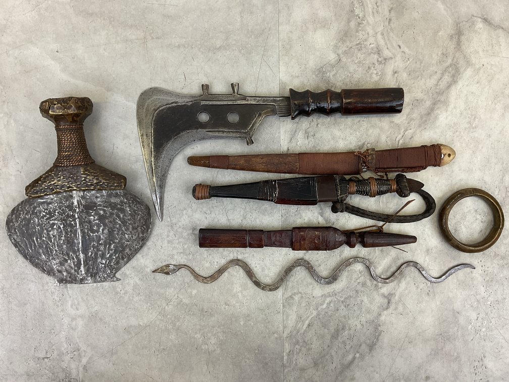 African Ethnographic Bladed Weapons, Daggers, and Metalwork