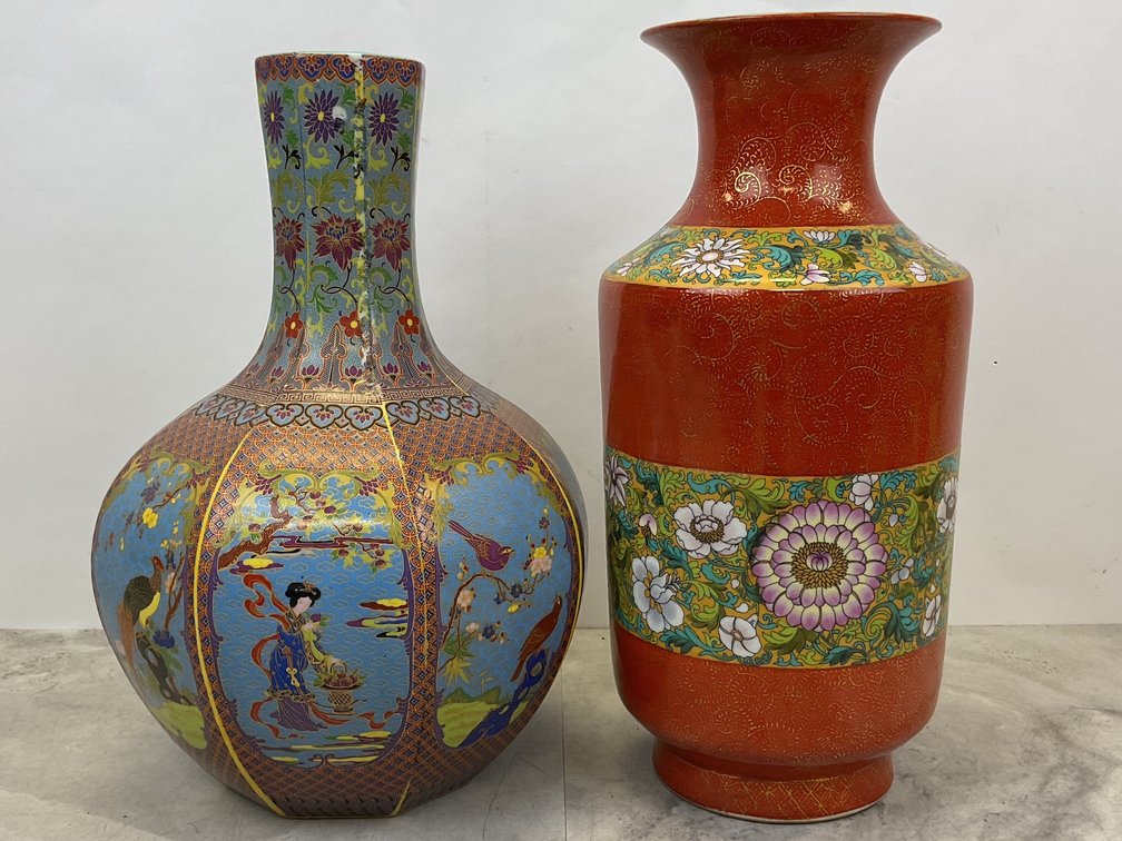 Chinese Enameled Porcelain Vases
