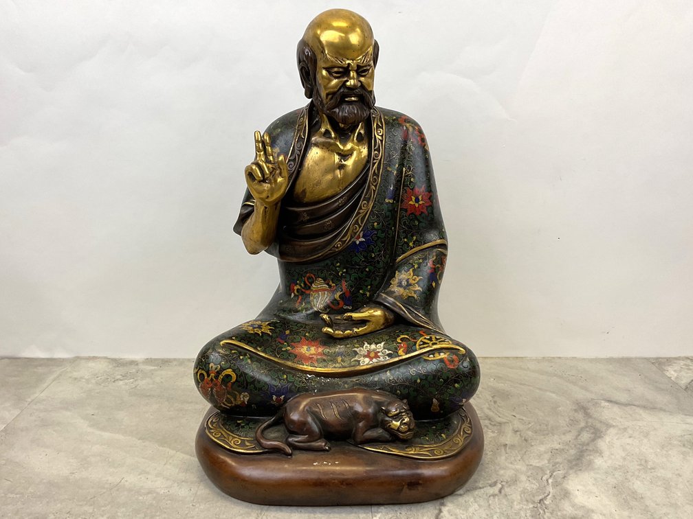 Cloisonné Seated Luohan Figure