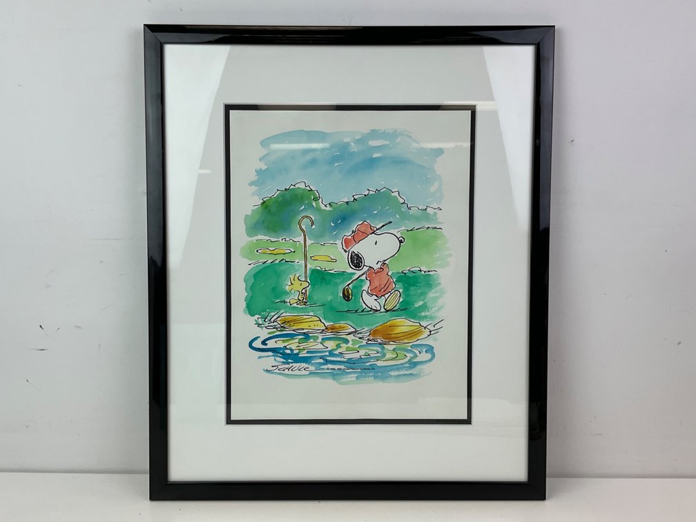 Charles Schulz Watercolor and Signed Letter