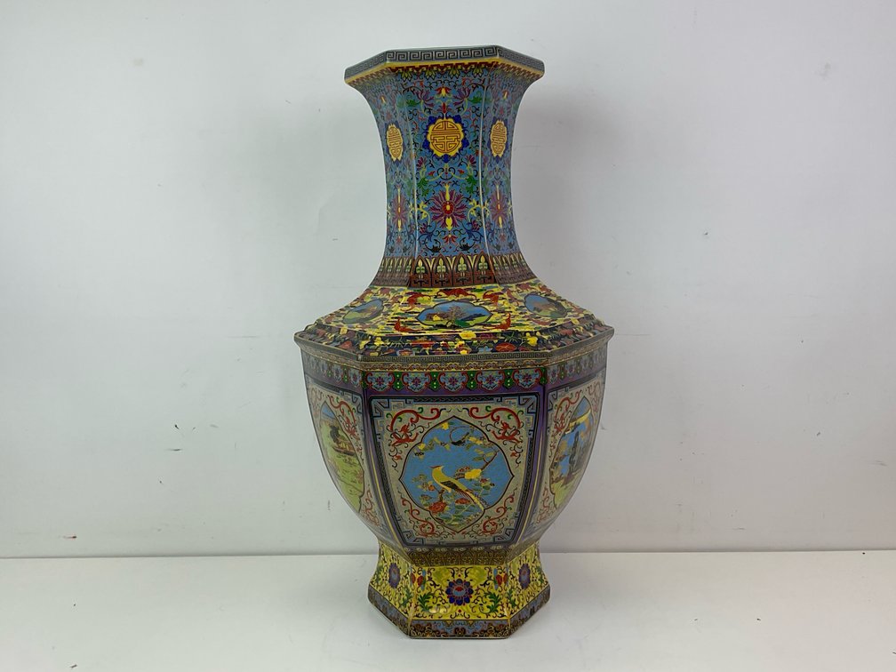 Hexagonal Porcelain Vase