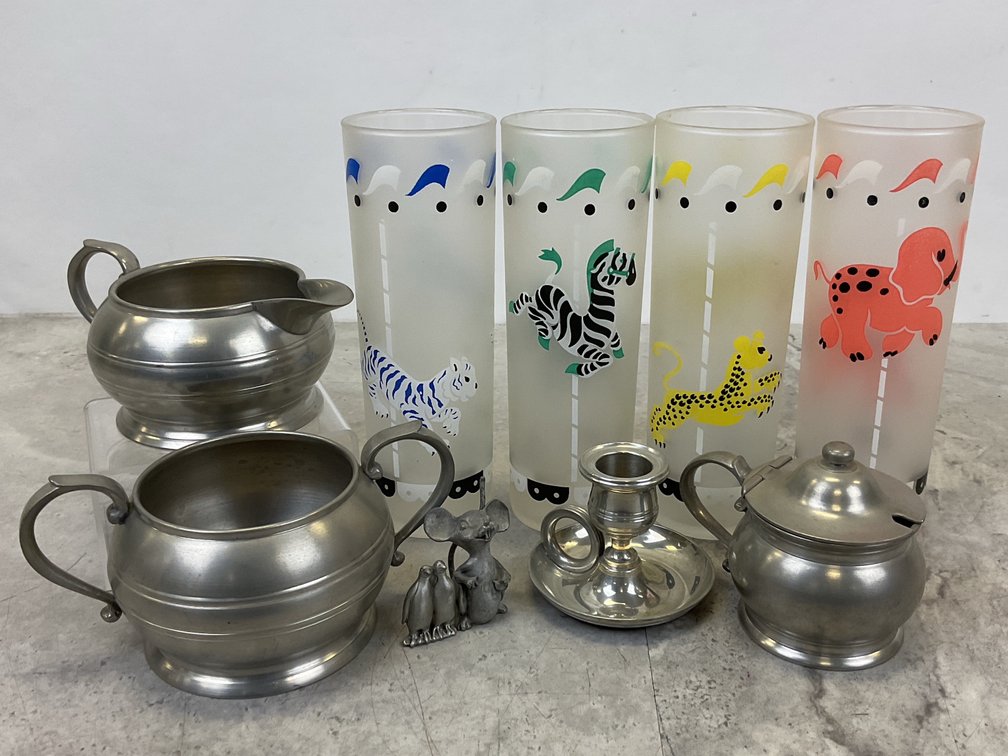 Pewter & Carousel Tumblers