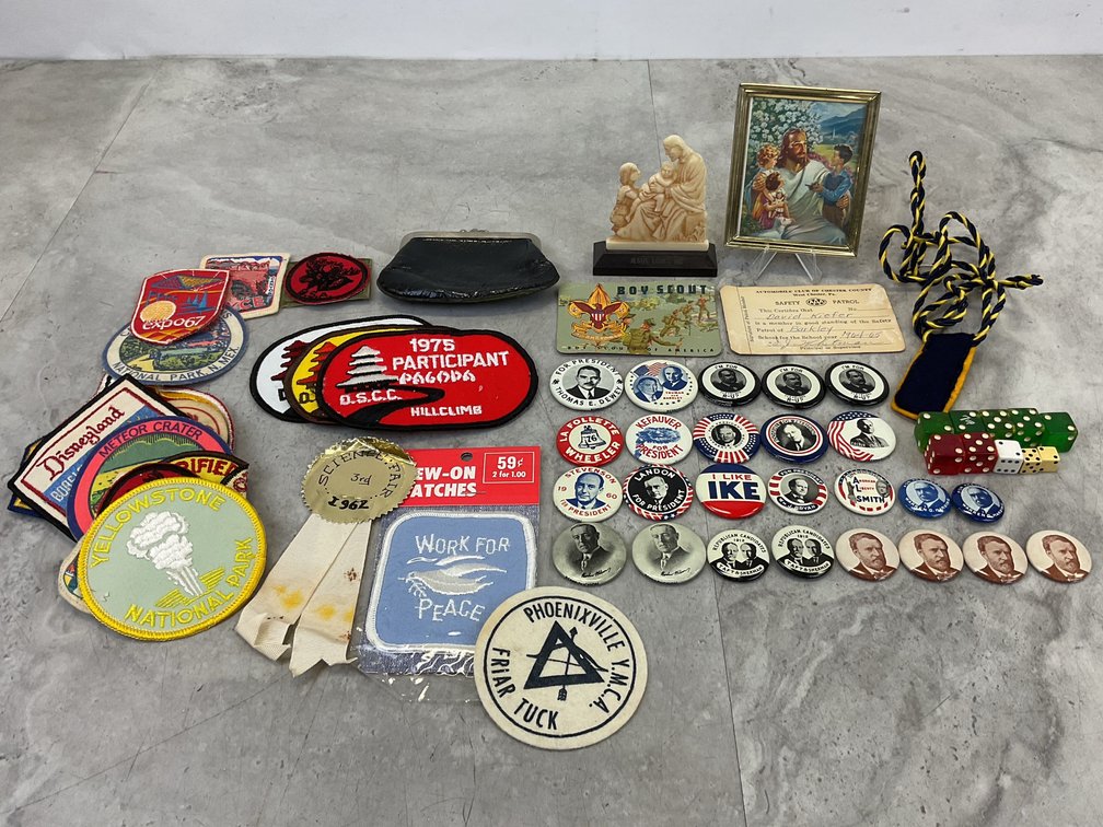 Campaign Buttons, Boy Scout Memorabilia and Collectibles