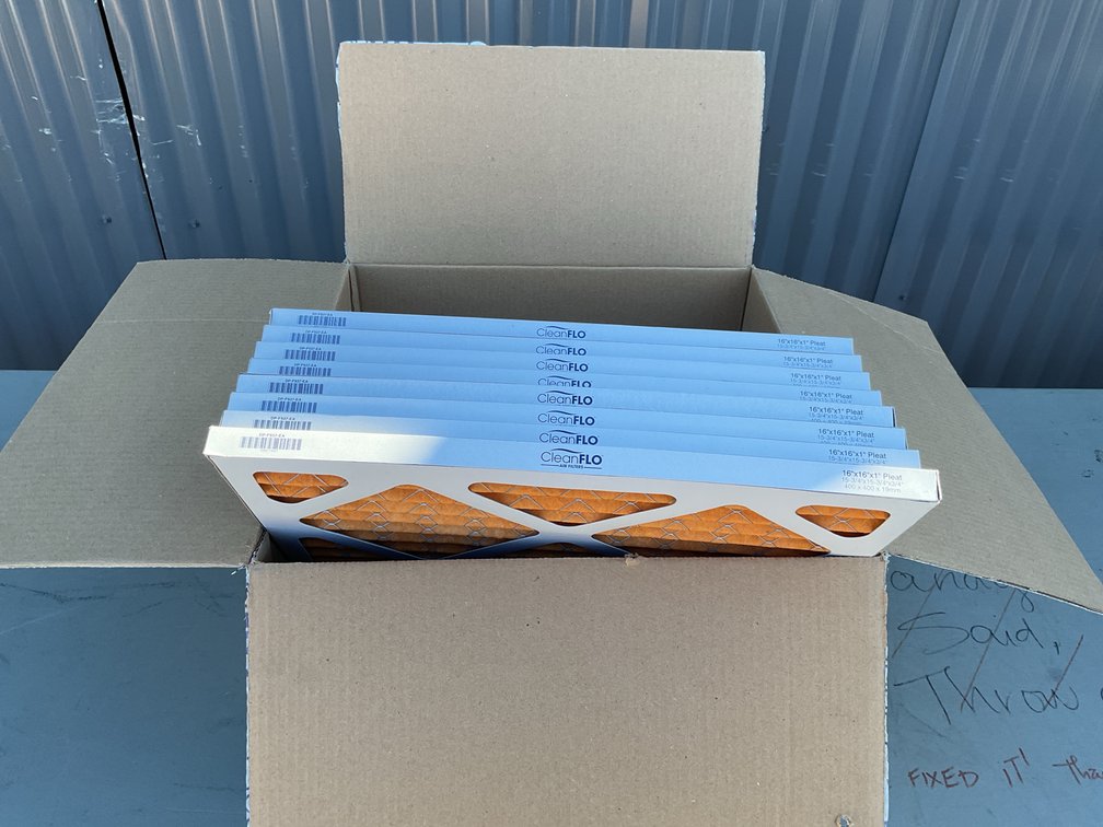 CleanFLO 16 x 16 x 1 in Pleated Air Filters