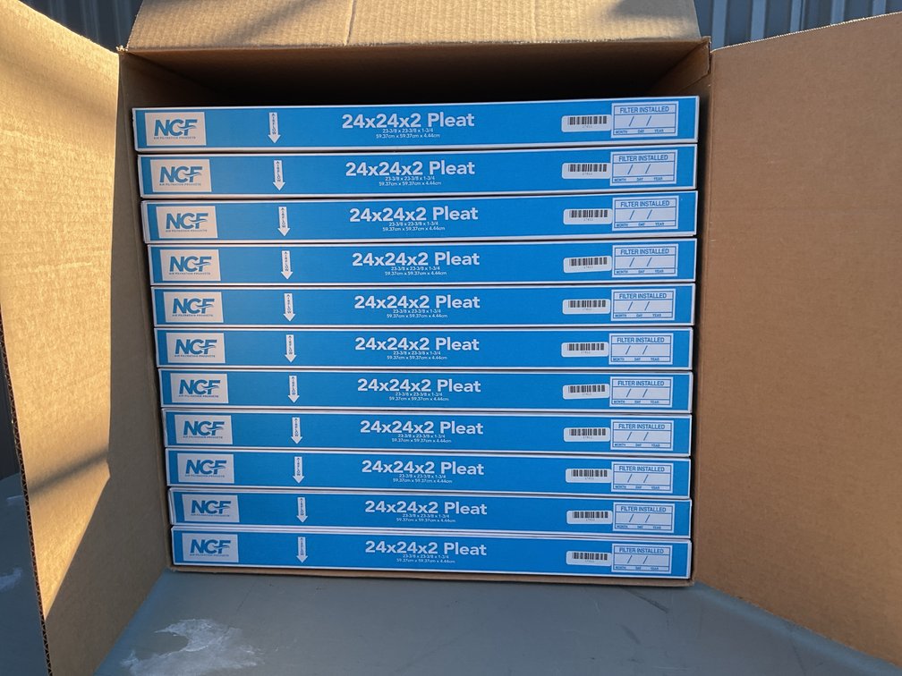 NC Filtration 24x24x2 Pleated Air Filters
