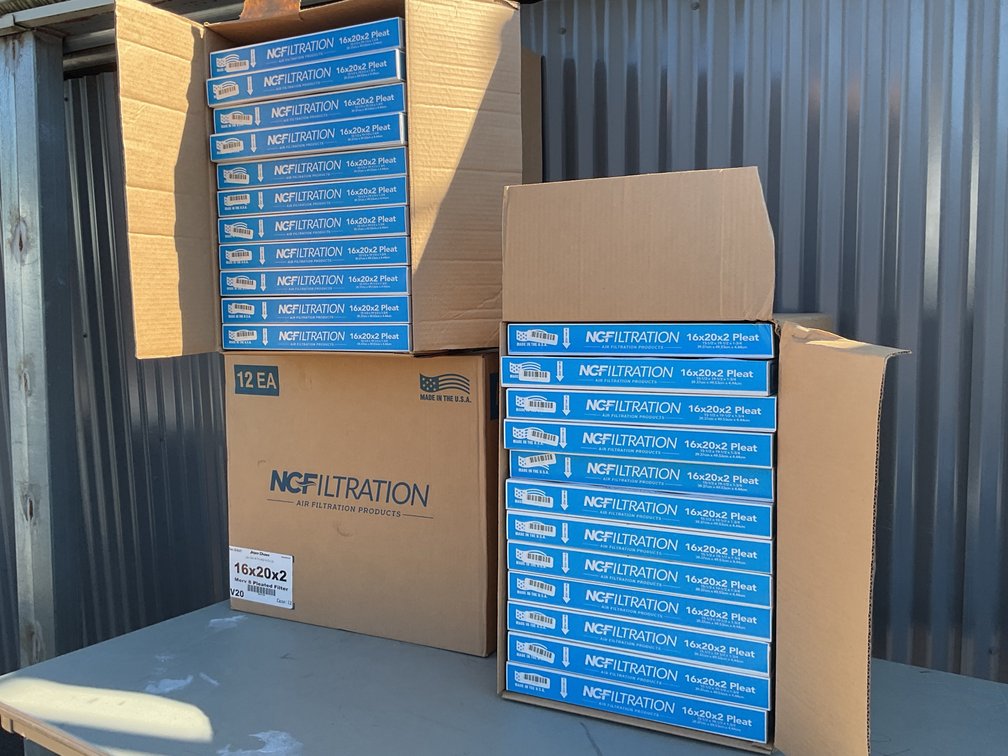 NC Filtration 16x20x2 Pleated Air Filters