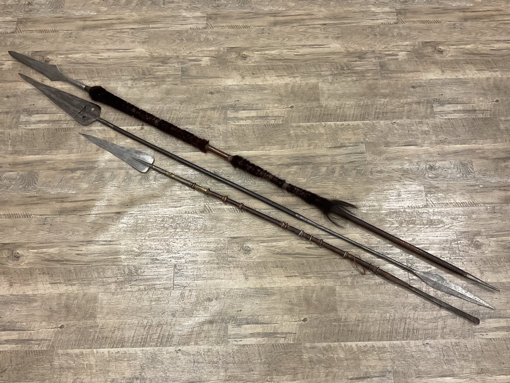 Forged Iron and Wood Spears