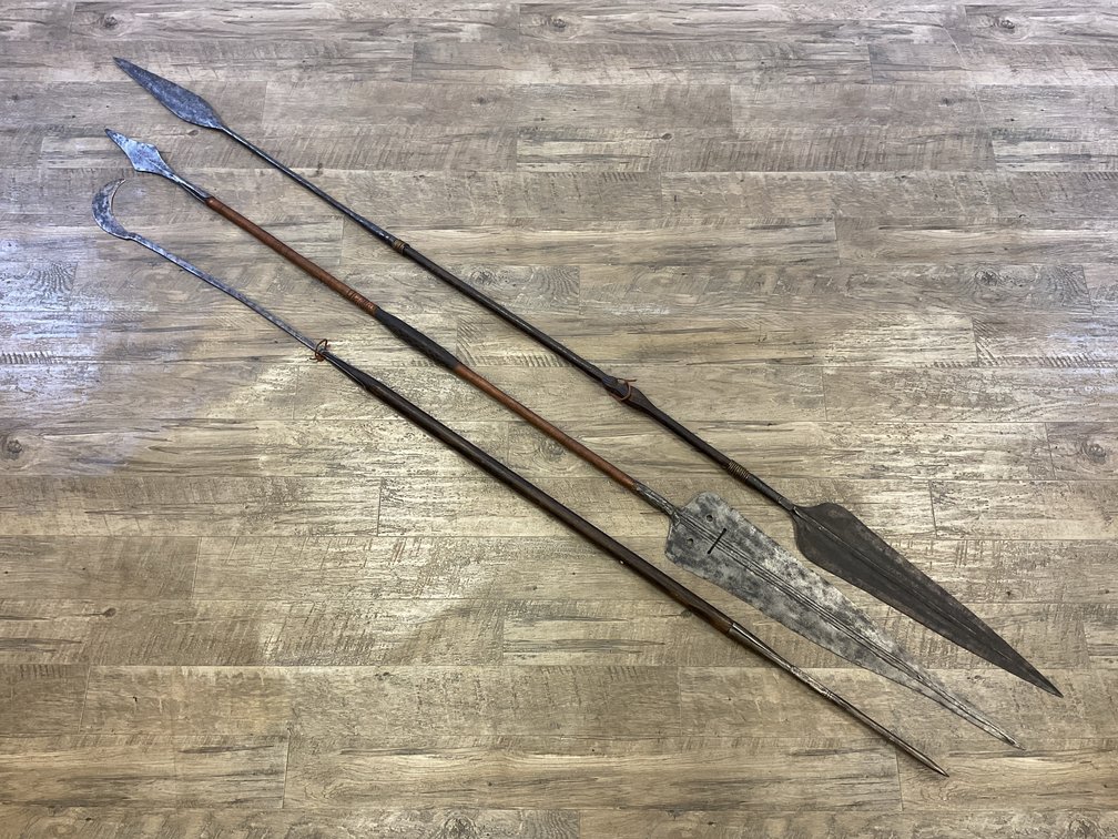 Forged Iron and Wood Spears