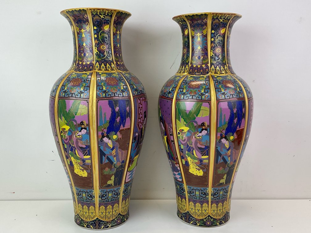 Porcelain Paneled Vases