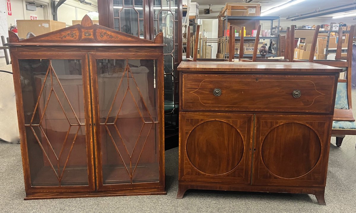 Display Cabinet & Fitted Desk Cabinet