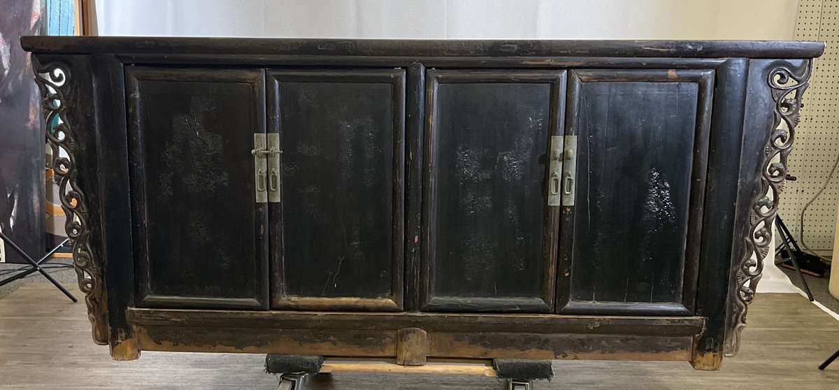 Chinese Black Lacquer Cabinet