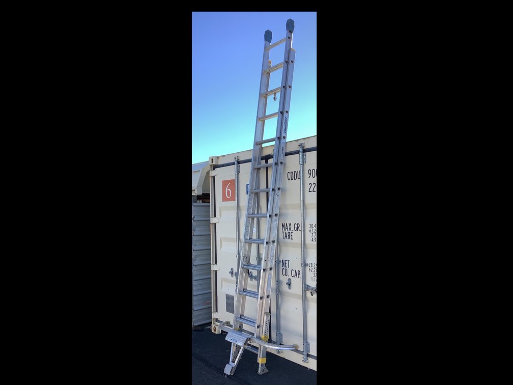 Werner "The Equalizer" Aluminum Extension Ladder with Stabilizer
