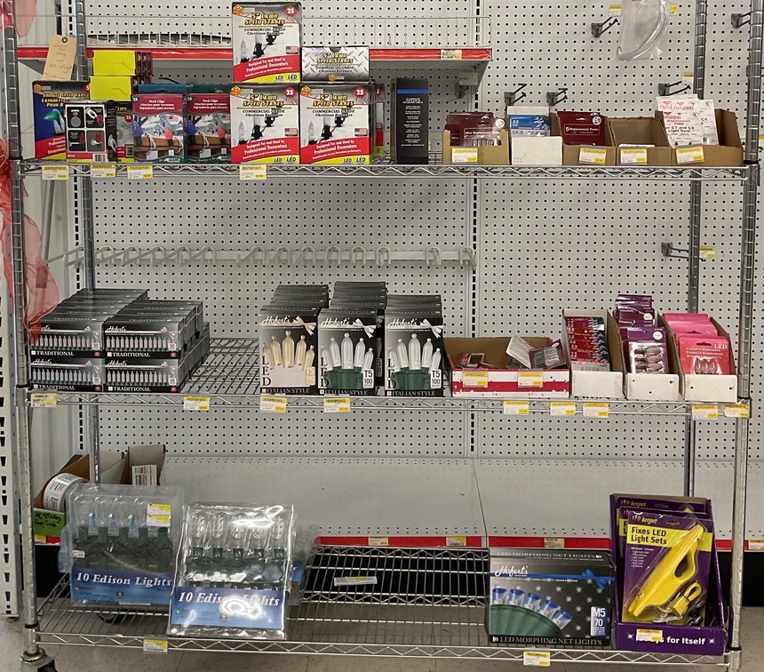 Assorted Holiday Lights and String Light Accessories