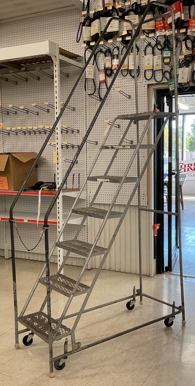 Industrial Metal Rolling Safety Ladder