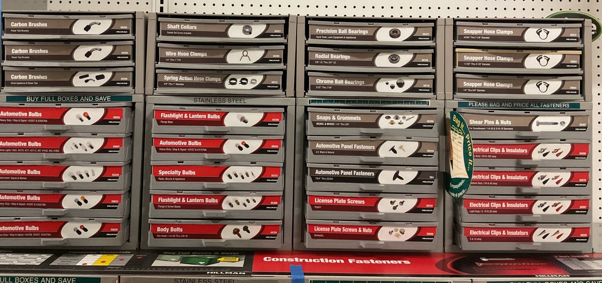 Hillman Hardware Drawer Organizers with Fasteners and Bulbs