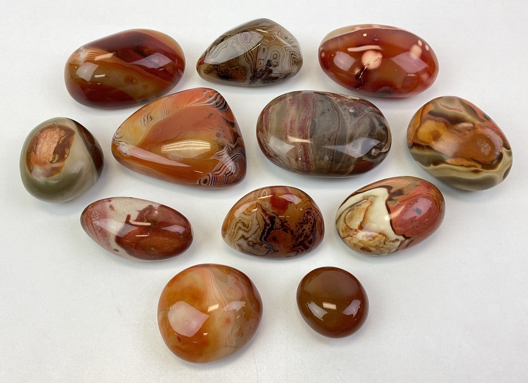 Polished Agate, Jasper, and Carnelian Stones