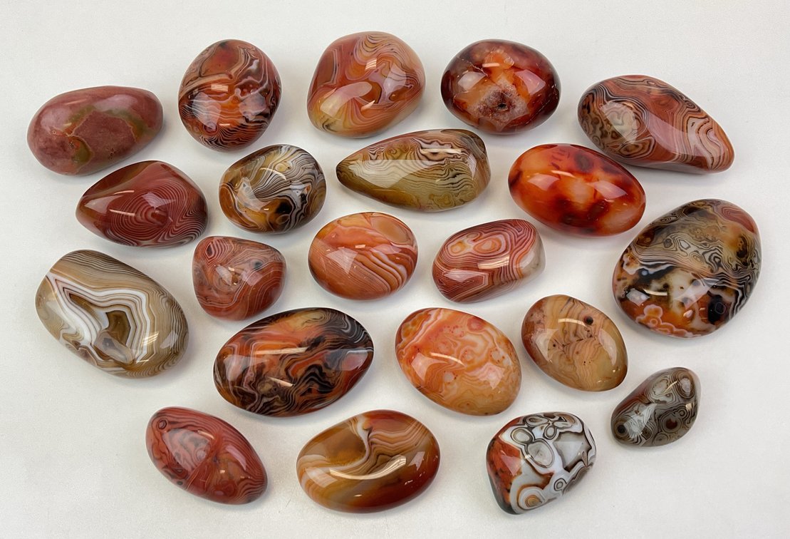 Agate and Carnelian Tumbled Stones