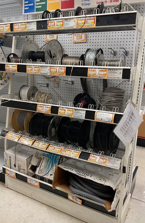 Electrical Wire, Cable Spools, and Conduit