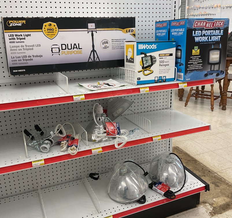 Assorted Shop and Work Lights