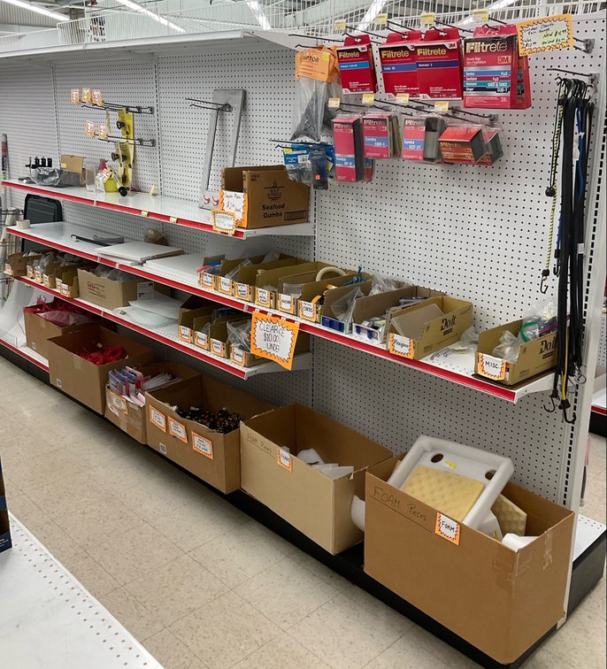 Hardware, Electrical Supplies, Vacuum Filters, and Glass Shades