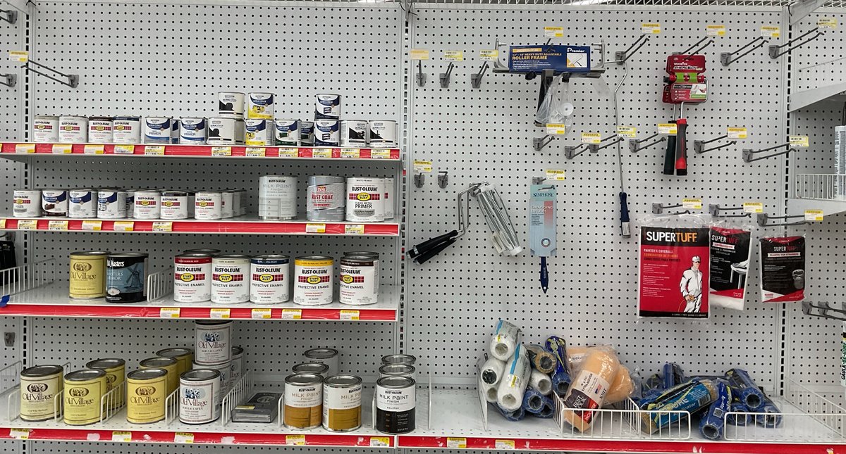 Paints, Roller Frames, Roller Covers, and Painting Supplies