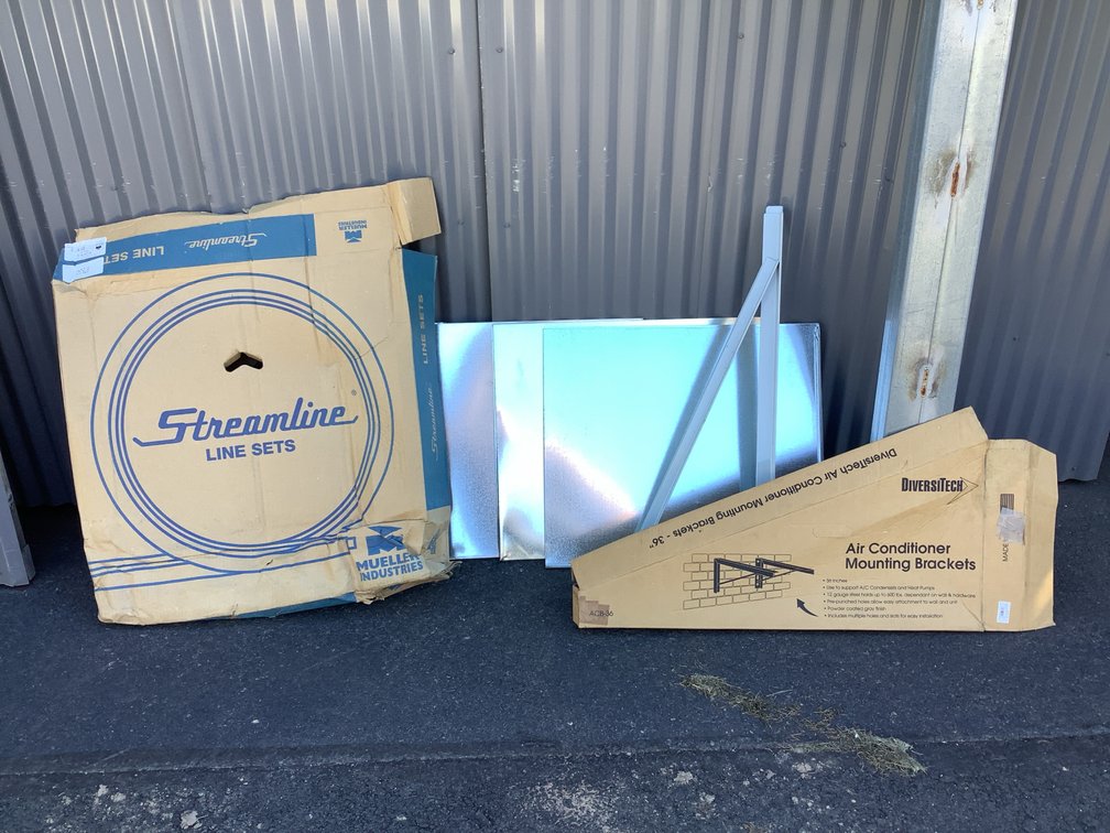 Copper Line Set, A/C Mounting Brackets, and Duct Panels