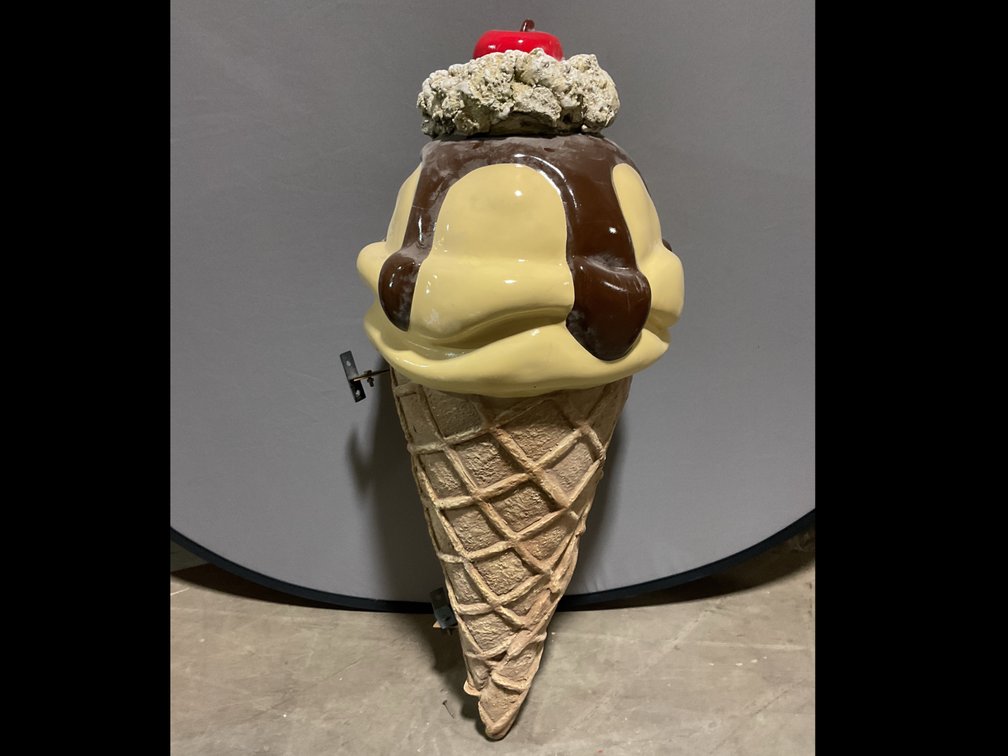 Fiberglass Resin Ice Cream Cone Prop