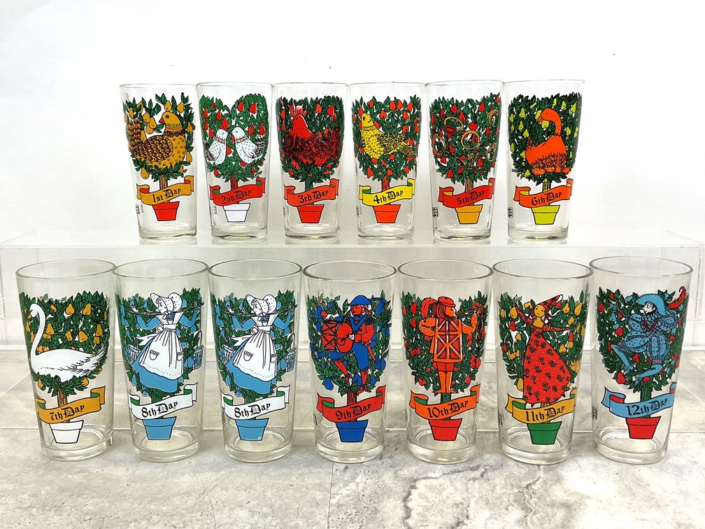 Pepsi Twelve Days of Christmas Drinking Glasses
