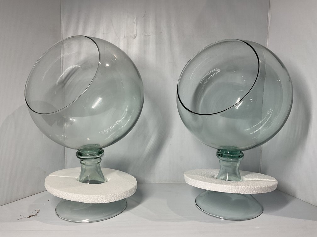 Glass Slant Bowls