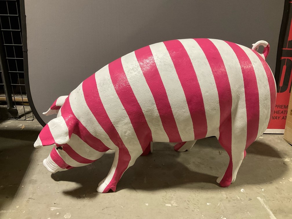 Painted Resin Pig