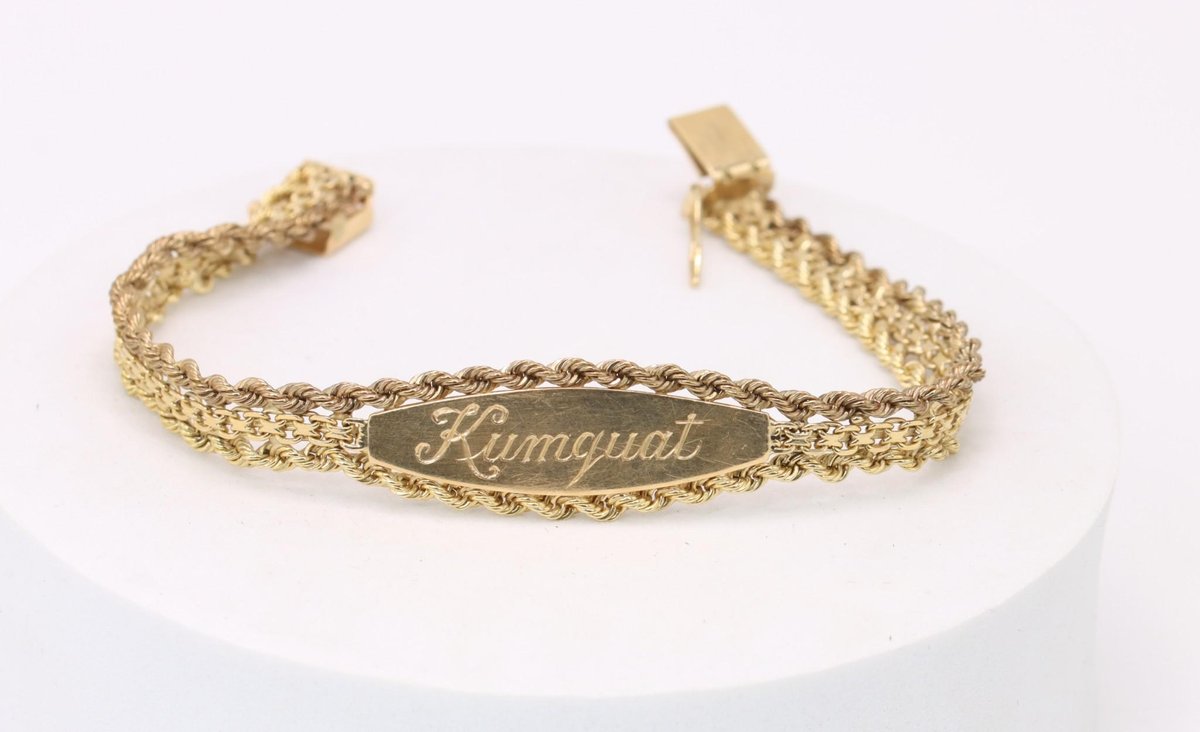 14k YG Charm Bracelet "Kumquat"