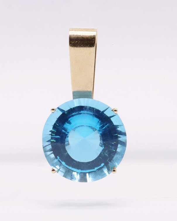14k YG Topaz Pendant, 65 Carat