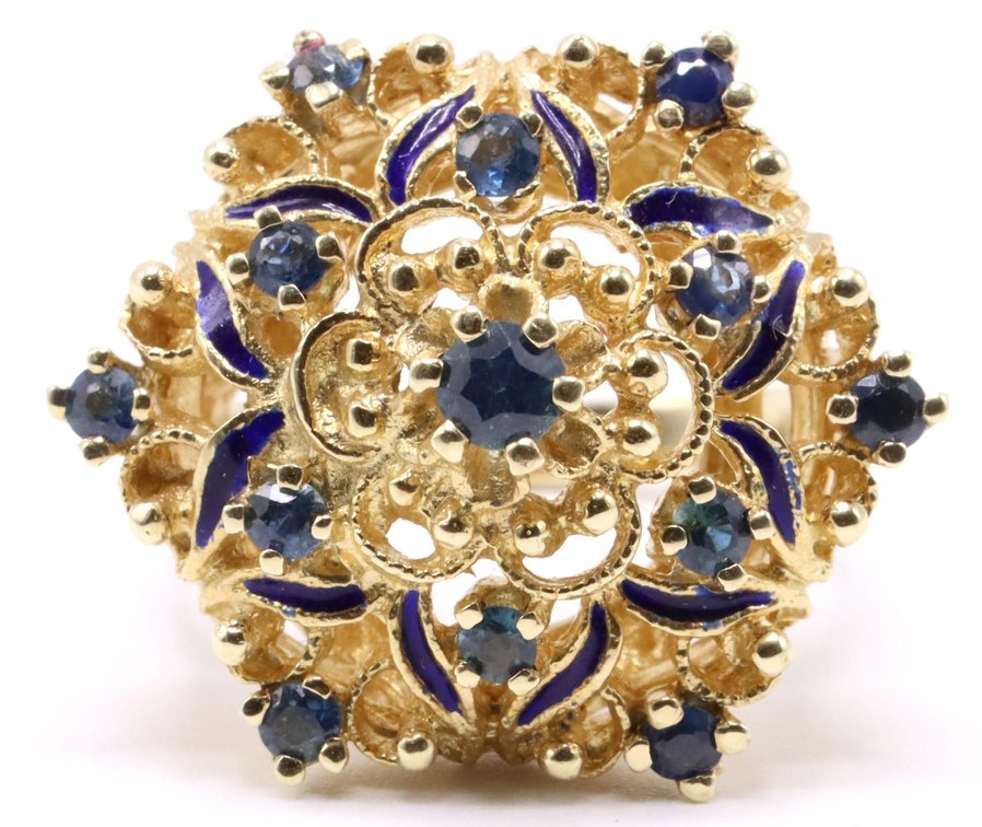 14k YG London Blue Topaz Cocktail Ring
