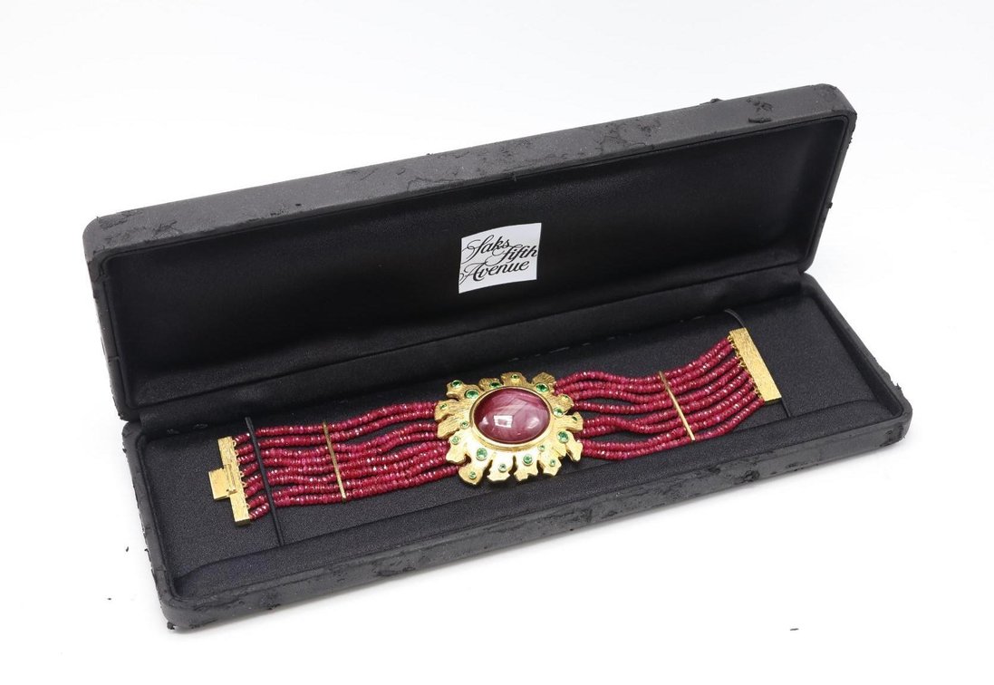 Saks 5th Ave. Nini 18k Star Ruby Bracelet