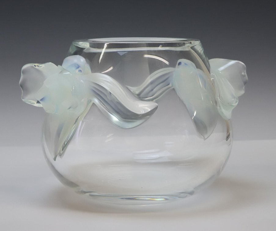 Lalique "Orchidee" Crystal Vase